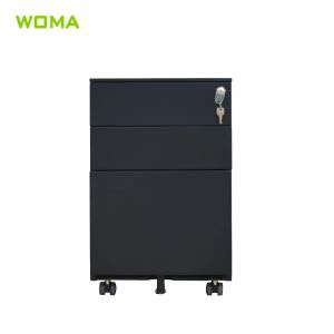 3-drawer metal mobilus pjedestalas